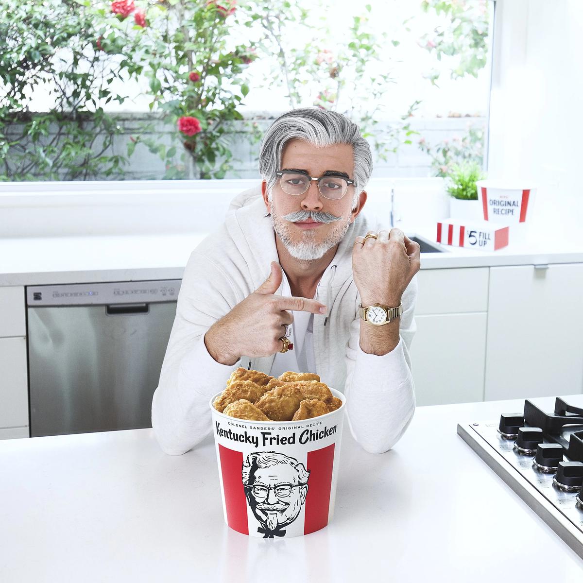 A brand mascot brought to life as a person