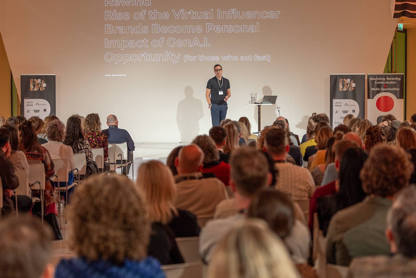 Speaking to a full room at Branded